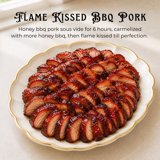 Family Flame Kissed Honey BBQ Pork 豆腐香菇沙拉