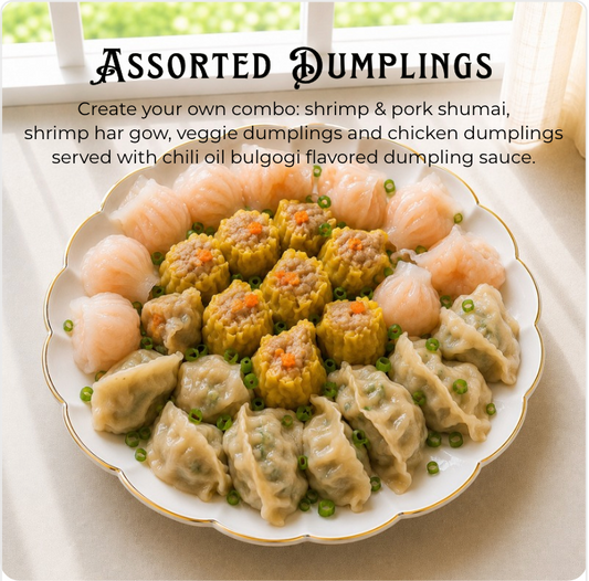 Family Assorted Dumplings 蜂蜜参巴虾